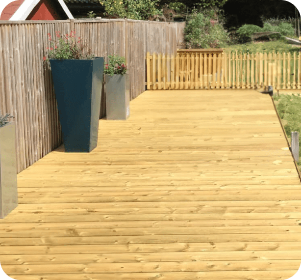 Back garden decking